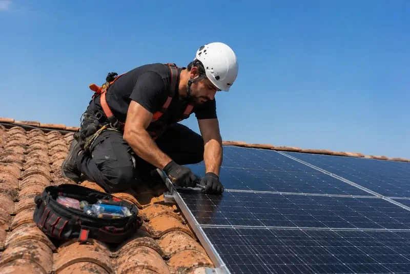 Maintenance et monitoring de panneaux solaires à Malguénac